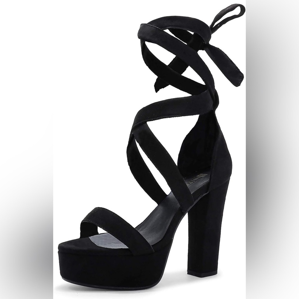 IDIFU Tie Up Chunky Platform Sandals